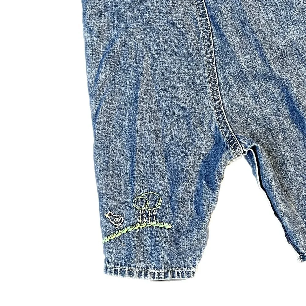 Vintage Y2K OshKosh Baby Denim Duck Farmhouse Overalls Size 3/6 Months